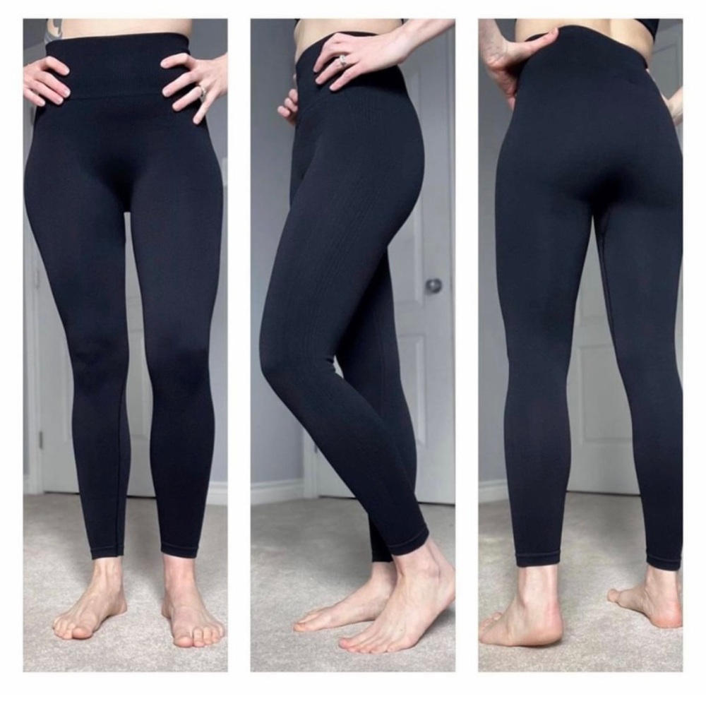 NWT - Zyia - Black Angle Grid Performance Leggings - Size XL